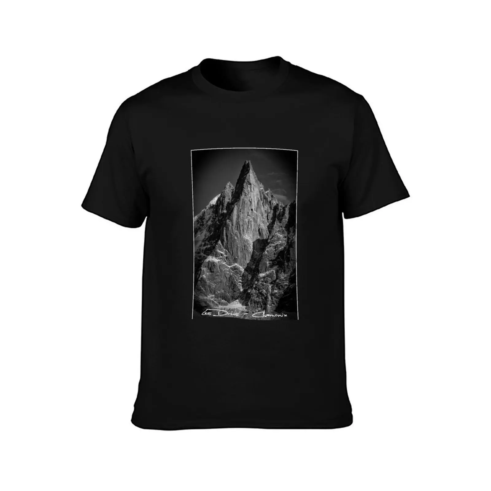 Les Drus, Chamonix Mont Blanc T-Shirt Outdoor Sports Lightweight Tee