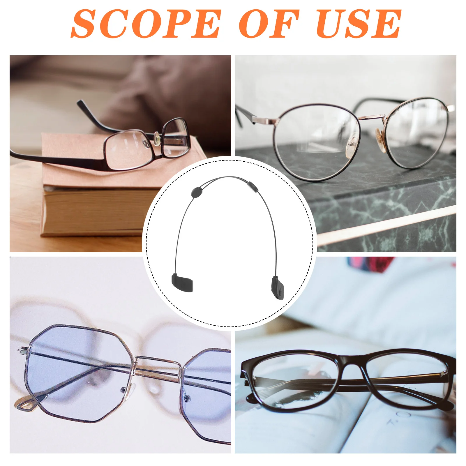 المضادة للانزلاق النظارات الشمسية قابل للتعديل النظارات الحبل لنظارات القراءة النظارات الحبل الرياضة في الهواء الطلق النظارات التبعي #4