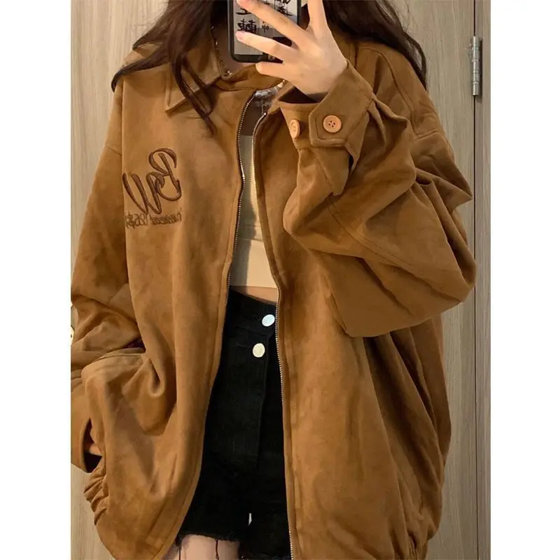 

Woman jackets Elegant Varsity Corduroy Patchwork Quilted Utility Trendy Trend Age-Reducing Girlish Furry Adjustable Button-Up