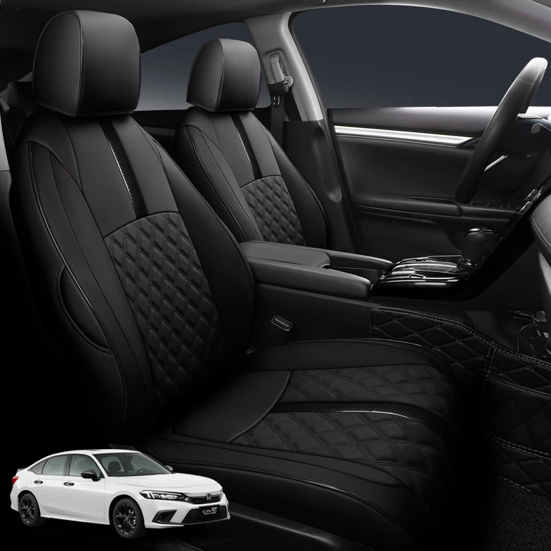 

Custom Fit Faux Leather Car Seat Covers For Honda Select Civic 2016-2018 ,2019-2022 Waterproof Seat Cushion Auto Accessories