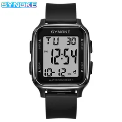 SYNOKE Men Digital Watch Sports Watches Timing Function Alarm Clock Waterproof 50M Digital Watch Military Clock Large Screen