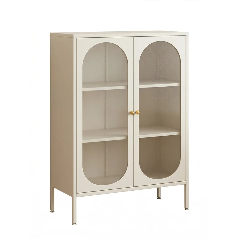 

Side cabinet Tea wine cabinet Book wrought iron Living room Storage locker Kitchen tableware locker