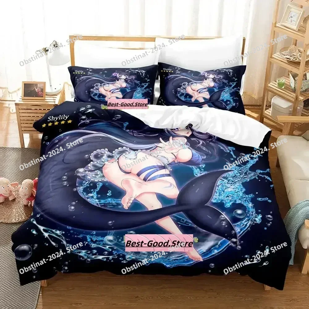 

2023 Kawaii Shylily Bedding Set Single Twin Full Queen King Size Bed Set Adult Kid Bedroom Duvetcover Sets Anime New