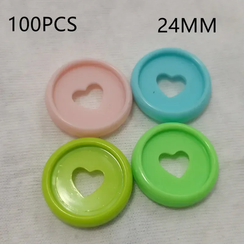 Imagem -03 - Folha Solta Plastic Binding Ring Cogumelo Buraco Anel Buckle Aprendizagem Binding Supplies Amor Padrão 24 mm 100 Pcs