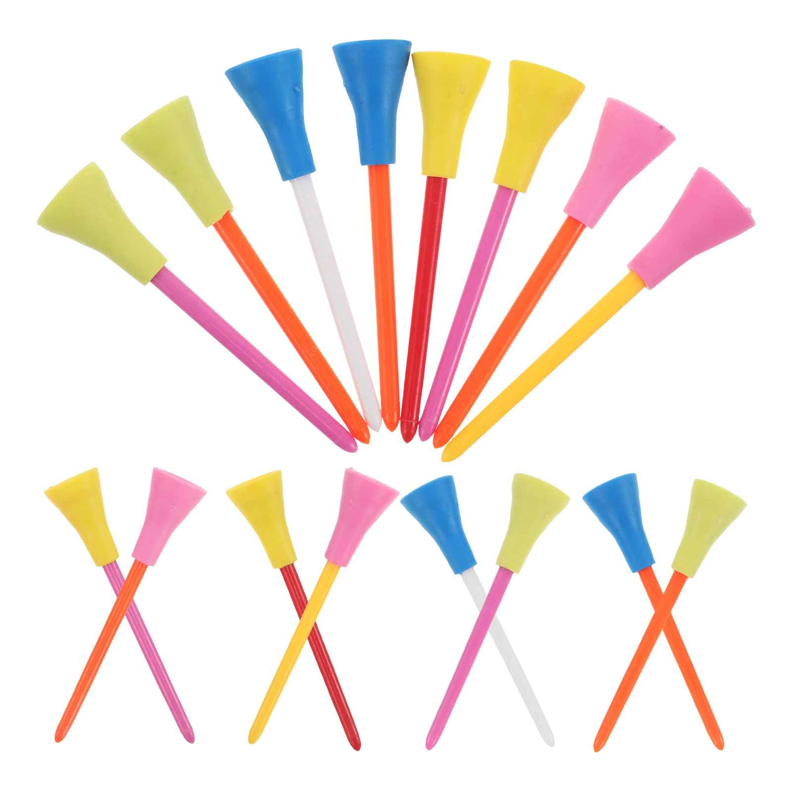 

50pcs Training Aids Professional Unbreakable Plastic Stable Driving Range Indoor Practice For Pros Beginners Cushion Tees Golf