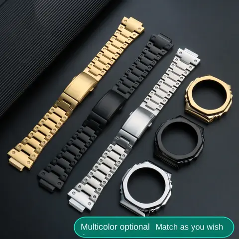 GA2100 GA2110 Mod-kit för Casio GA-2100 Metallboett och rem GA-2110 Set Rostfritt stålarmband Boettmodifiering AP Royal Oak 10 best sales g shock ap-fodral - №5