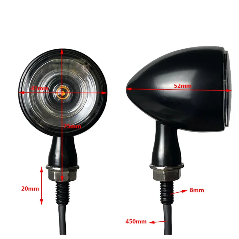 Bullet Turn Signal Light 1000 DF LED Blinker 3 in 1 Indicator Front White Running Light Rear Brake Stop Lights