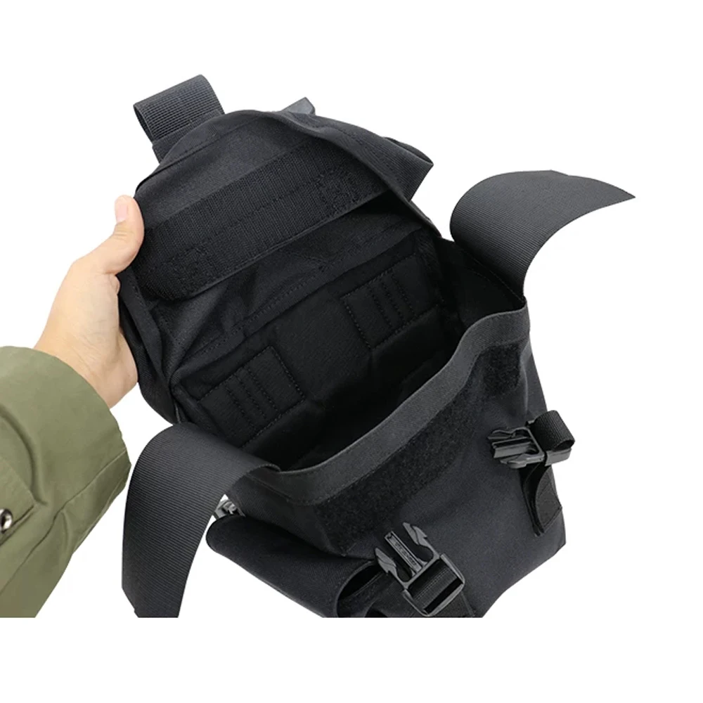Tactical Mask Storage Pouch Drop Leg Bag Multifunctional Utility Waist Pack Outdoor MOLLE Carry Gear Bag