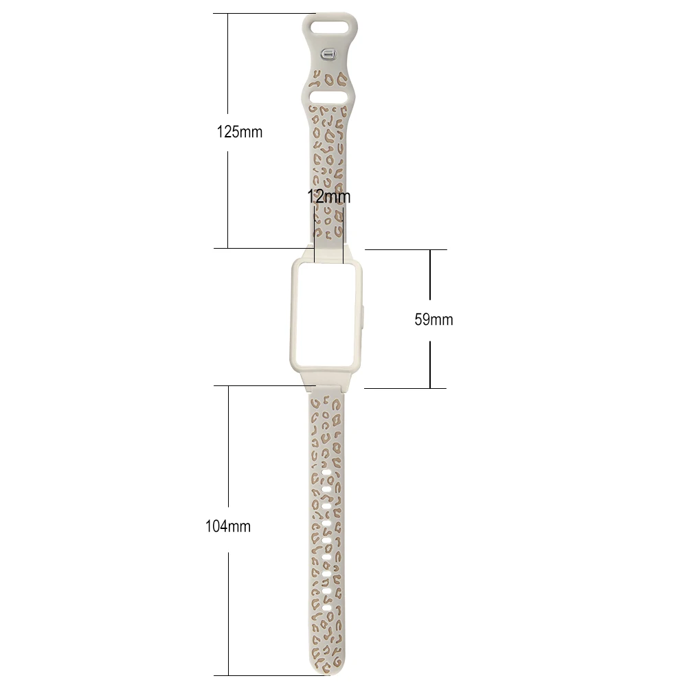 الإفراج السريع ليوبارد طباعة الفرقة + حافظة لهواوي الفرقة 6/6Pro/6NFC/7 الشرف الفرقة 6/7 سوار Sweatproof سيليكون الرياضة حزام #6