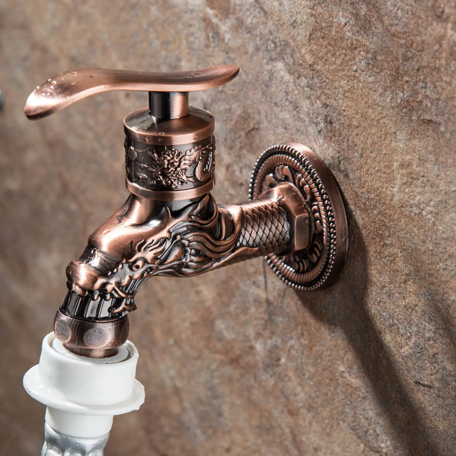 

G1/2 Inch Outdoor Vintage Garden Wall Mounted Faucet Decorative Faucet Bibcock-AA98