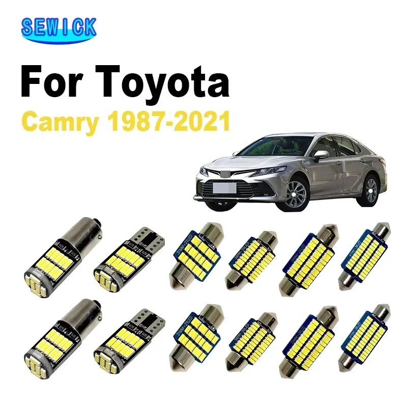 12V Car Bulbs Interior Dome Map Trunk LED Light Kit For Toyota Camry 1987-2014 2015 2016 2017 2018 2019-2021 Vanity mirror Lamp