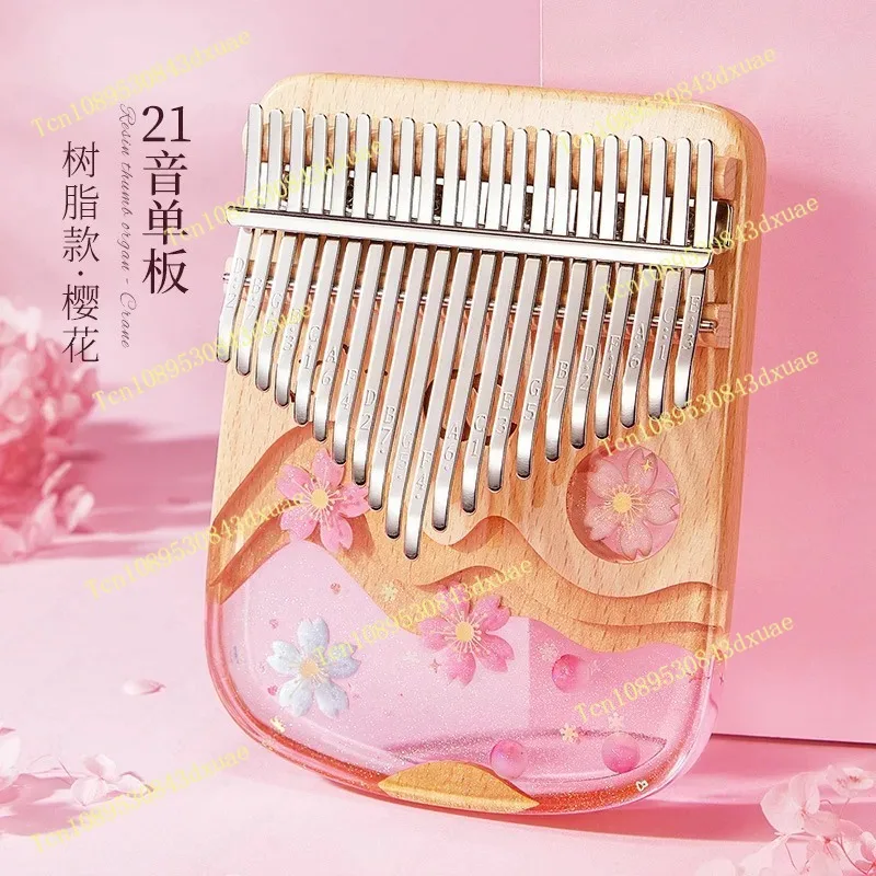 21-Tone Acrylic Crystal Transparent Kalimba Finger Piano Small Instrument