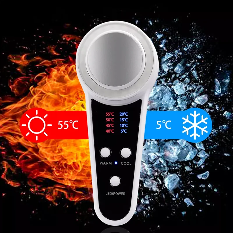 Hot and Cold Light Photon LED Therapy Beauty Device Facial Lifting Skin Whitening Rejuvenation Device