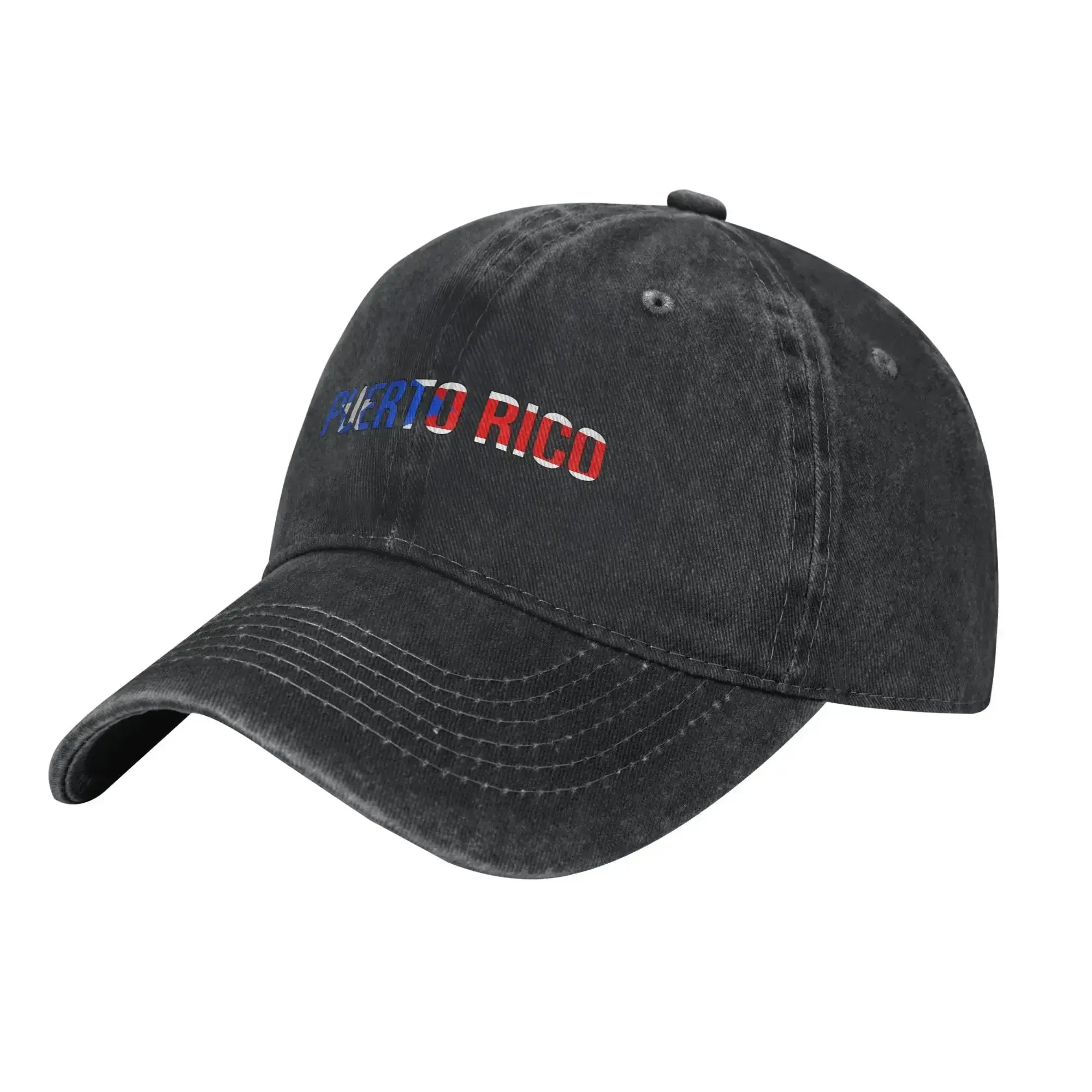 New Puerto Rico Flag Map Unisex Baseball Cap  Distressed Washed Caps Hat Casual Outdoor Running Golf Adjustable Snapback Cap