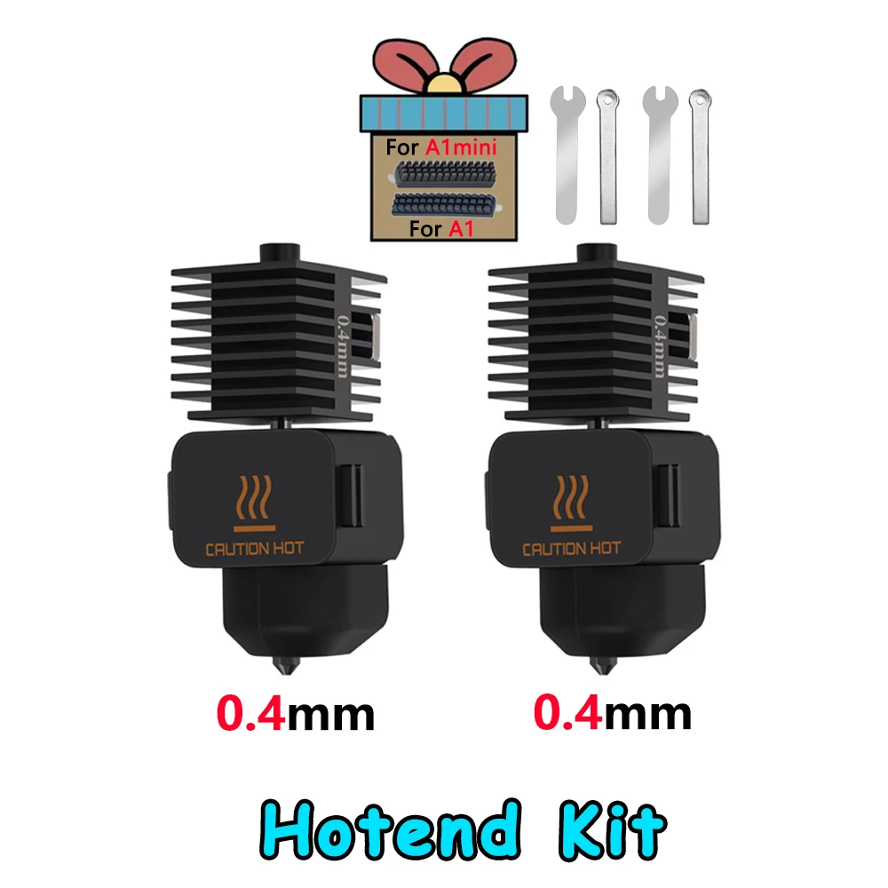 Hotend Voor Bambu Lab A1 mini Montage Hotend Kit 0.2 0.4 0.6 0.8MM Vervangbaar Mondstuk Voor 3D printer Bamboo Lab A1/A1 mini