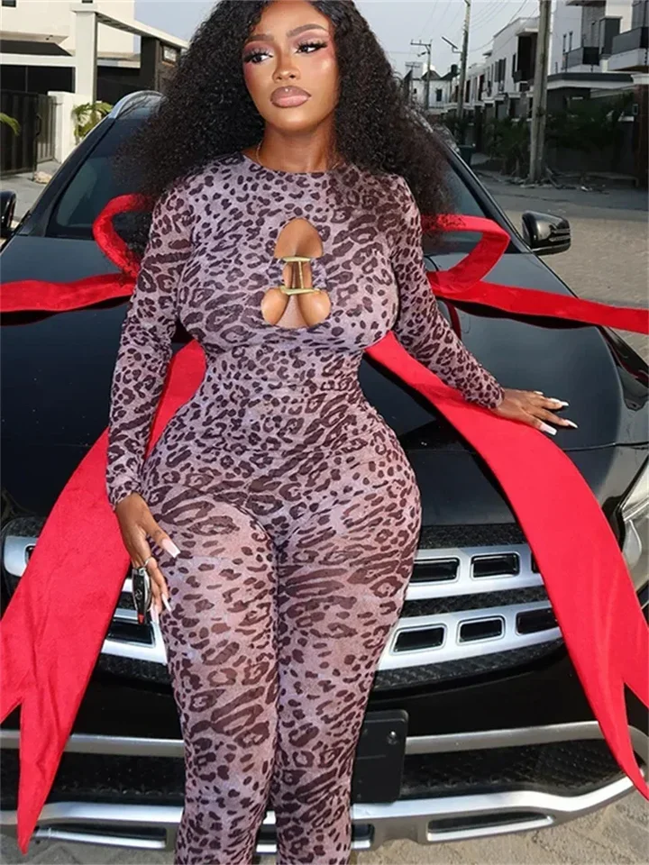 مثير الجوف بذلة المرأة البرية ليوبارد طباعة ضمادة عارية الذراعين نحيل الخوخ منتصف الليل الاتجاه نادي حزب وزرة