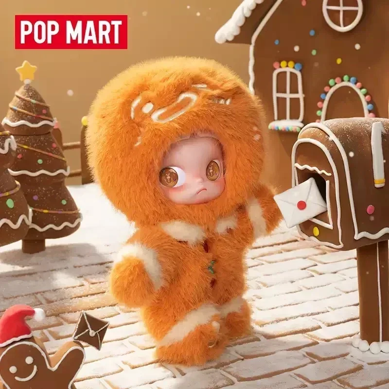 POP MART Zsiga Gingerbread Man serie 1/8 Kawaii Anime figura de acción caja ciega adorno misterioso estatuilla para decoración del hogar