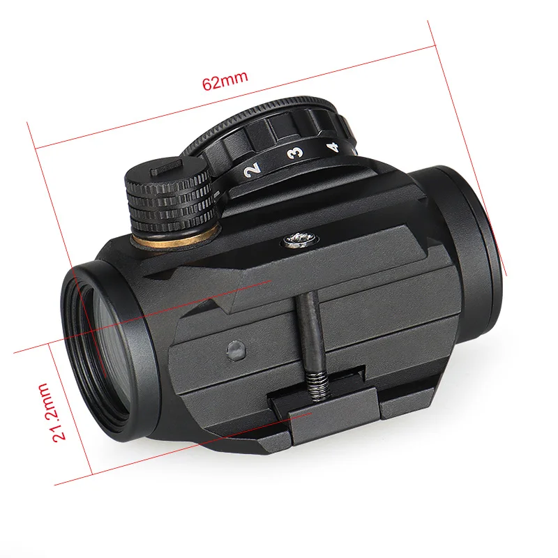 

Hunting Scope Mini SIght 1x20mm HD reflex sight Reticle with 20mm mount 2MOA Aim Red Dot for Hunting Shooting gs2-0069B