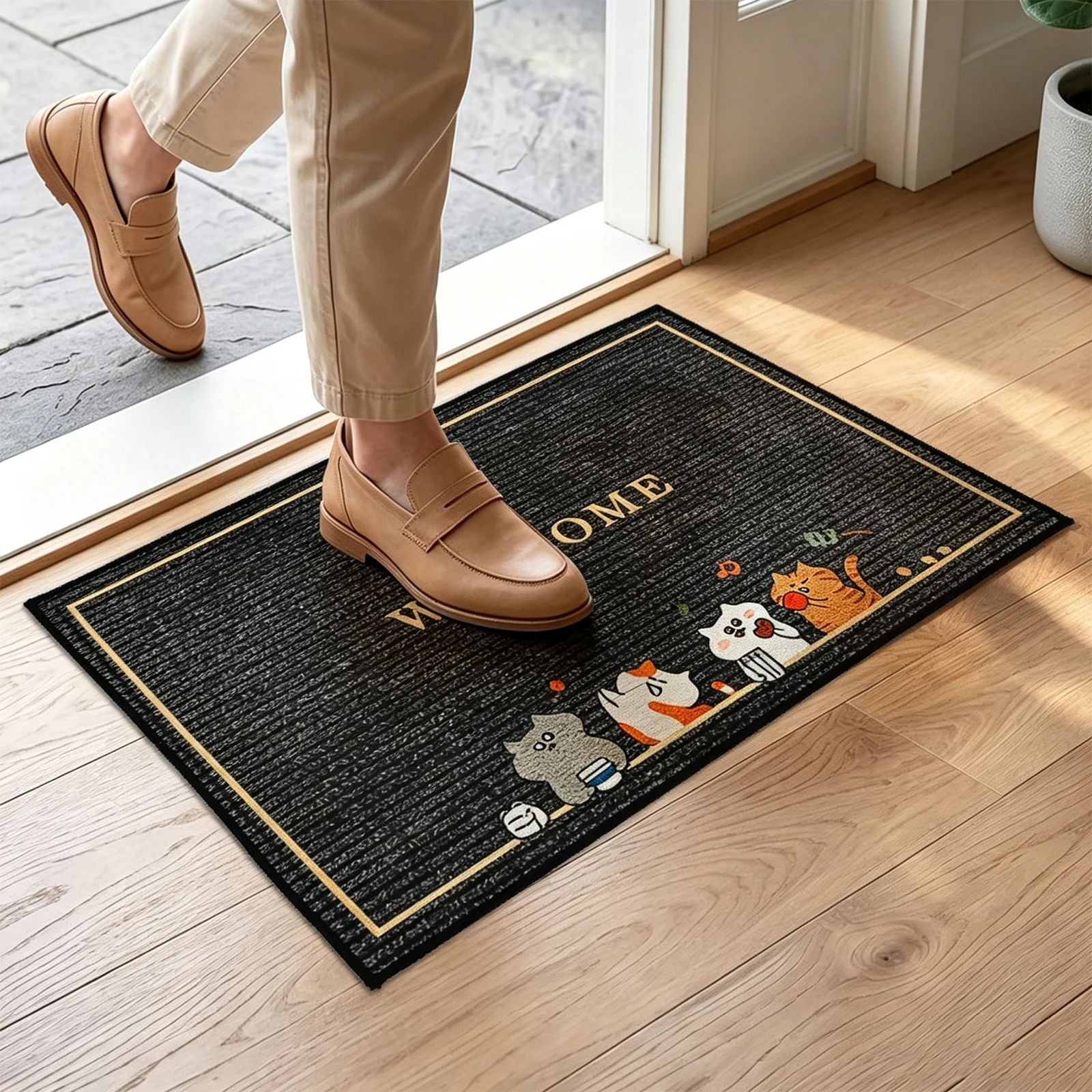 Cartoon Entryway Floor Mat Welcome Doormats Kitchen Rug Home Decor Carpet Non-slip Area Rug Door Mat