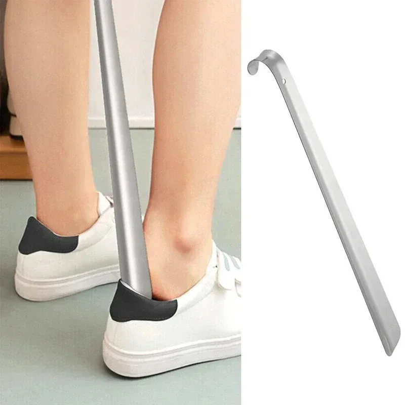 52cm Extra Long Shoe Horn Stainless Steel Silver Metal Shoes Remover Shoehorn Lifter Aid Slip Shoe Pull Tool Shoespooner