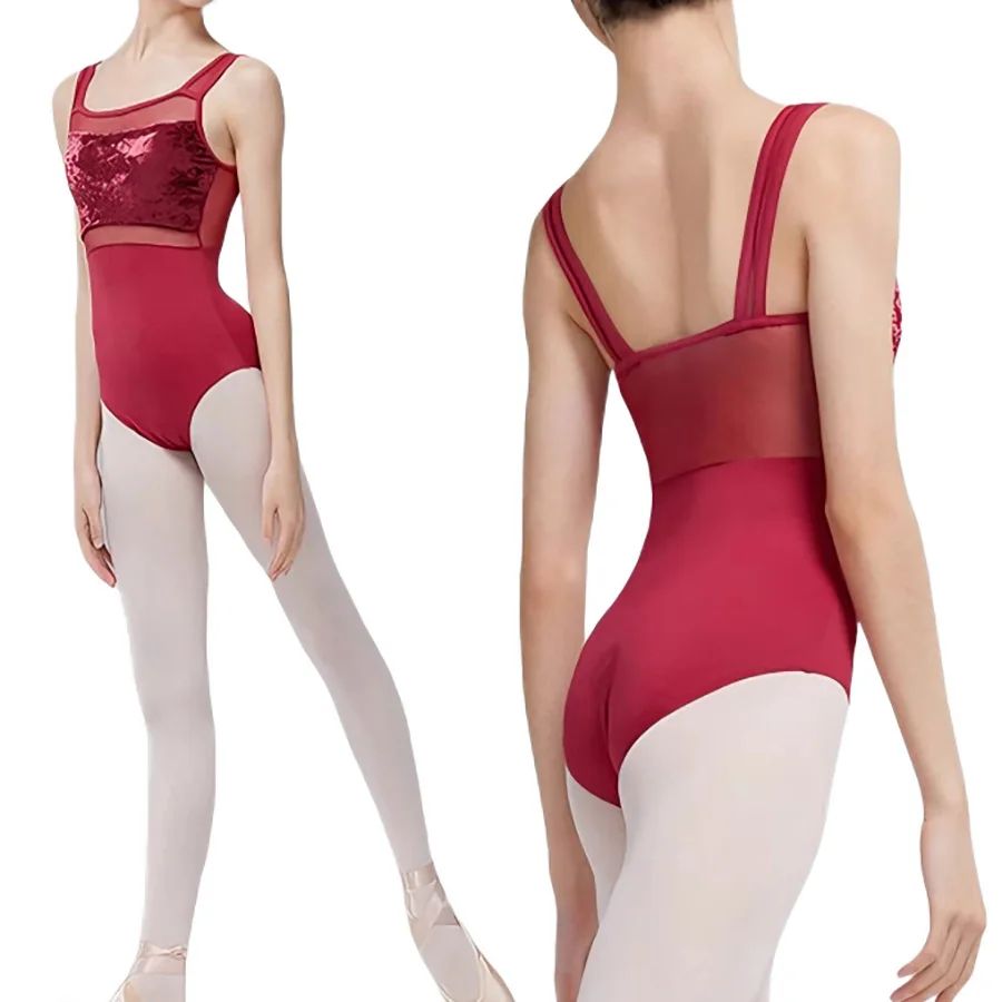 

Women's Sleeveless Camisole BalletWomen Dance Leotard for Adult Gymnastics Dance Tank Tops with Full Front Lining Dance Leotards