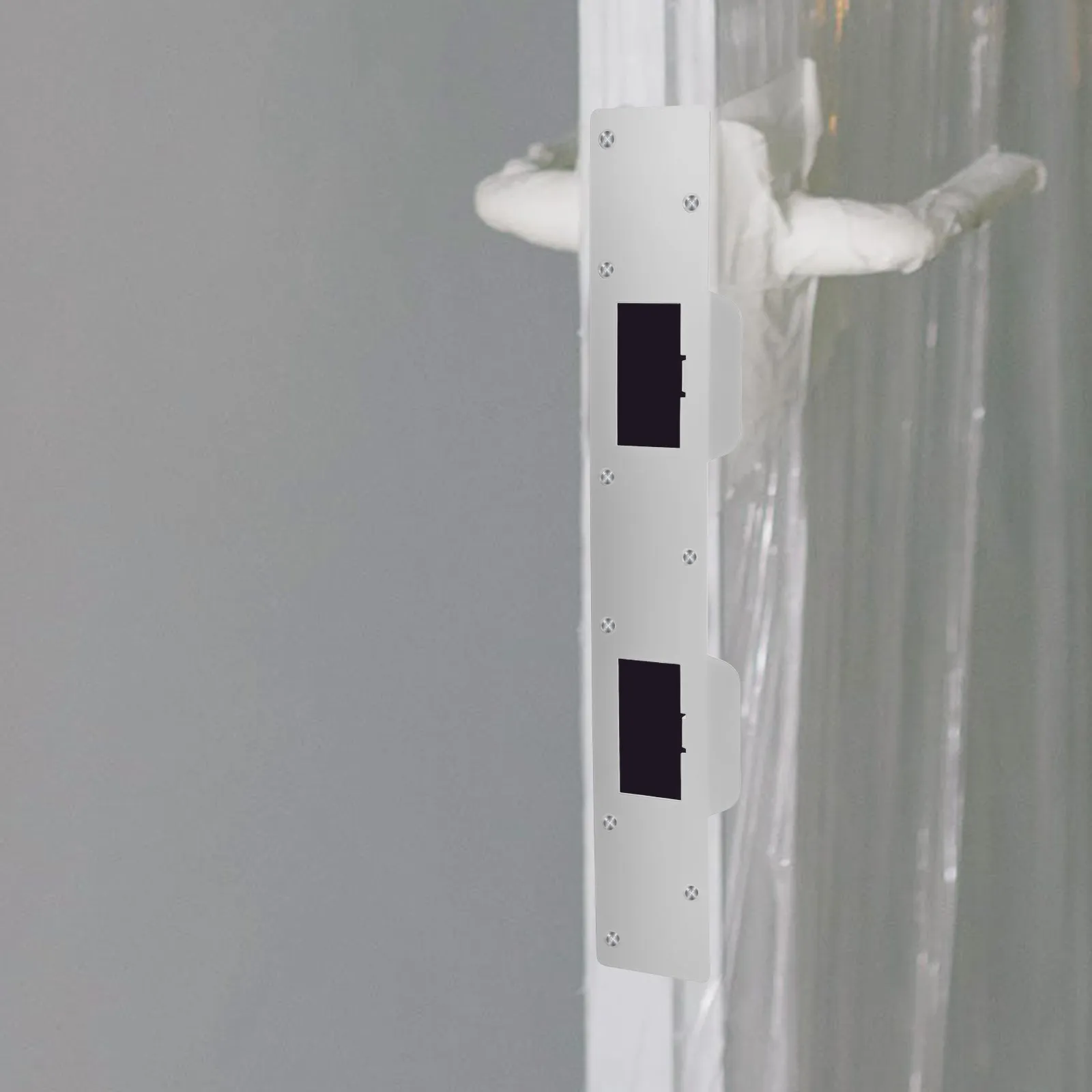 Heavy Duty Latch Reinforcement Security Strike For Exterior Interior Doors Durable Iron Security Protection Kit Door