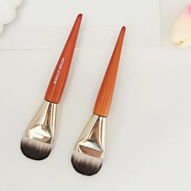 1/2 個の超薄型ファンデーションブラシ - 軽量フラットヘッドメイクアップブラシ、BB クリーム、コンシーラー、リキッドファンデーション、フェイスマスク用