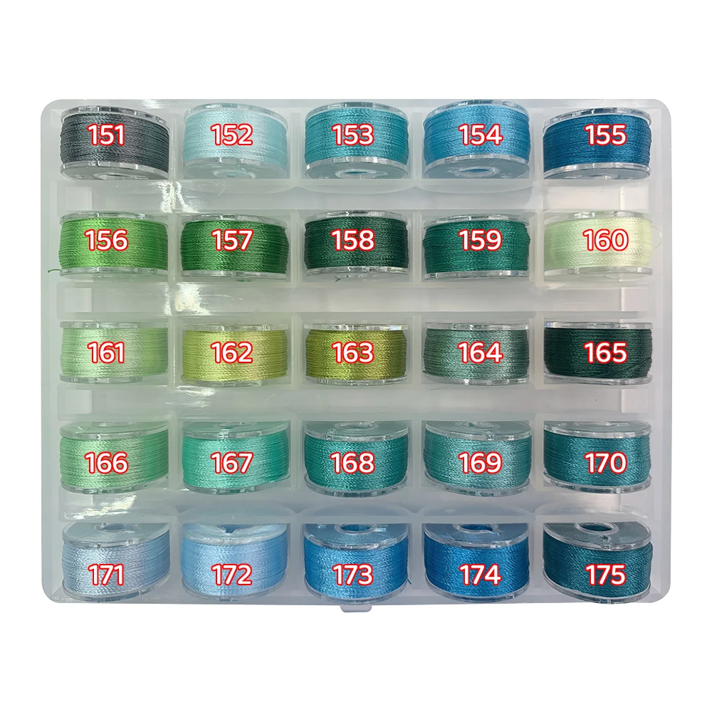25 Farben * 90 Meter Hochglanz-Stickgarn Handgefertigte DIY-Nähmaterialien Hochglanz, Kein Nähfaden – Detail 13