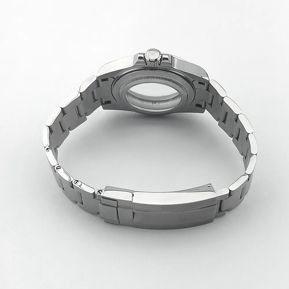 39,5-mm-GMT-Gehäuse, geeignet für das NH34-Uhrwerk, mit Saphirglas, Uhrenarmband, Zifferblatt, Zeiger, Uhrenteile und Zubehör. – Detail 3