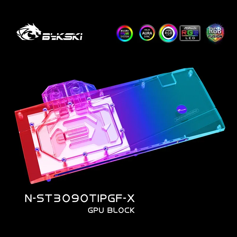 Bykski GPU Water Block for Zotac RTX3090Ti-24G6X PGF OC/3090TI AMP EXTREME HOLO Video Card/Full Cover/Radiator N-ST3090TIPGF-X