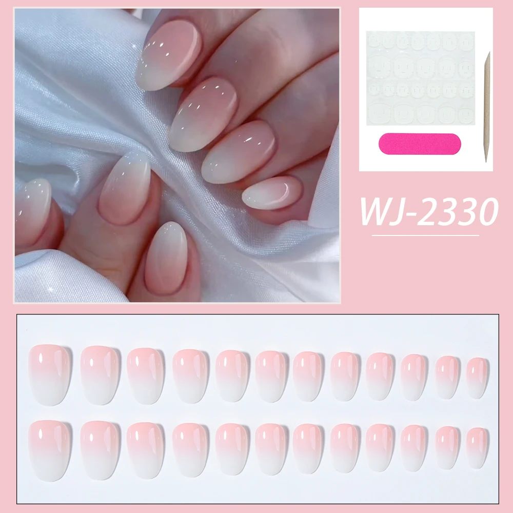 24 قطعة بيضاوية قصيرة مع تصميم ترتر لامع طرف فرنسي اضغط على الأظافر قصيرة تناسب مجموعة أظافر صناعية مثالية من الأكريليك بما في ذلك: قطعة واحدة #5