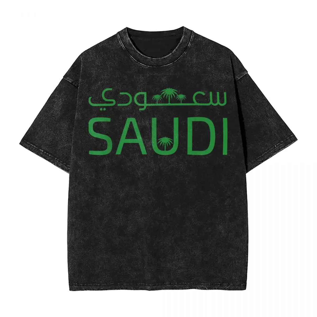 Saudi Arabia For Saudi National Day T Shirts Hip Hop Washed Short Sleeve Harajuku T-Shirts Men Women Tops Streetwear Summer Tees