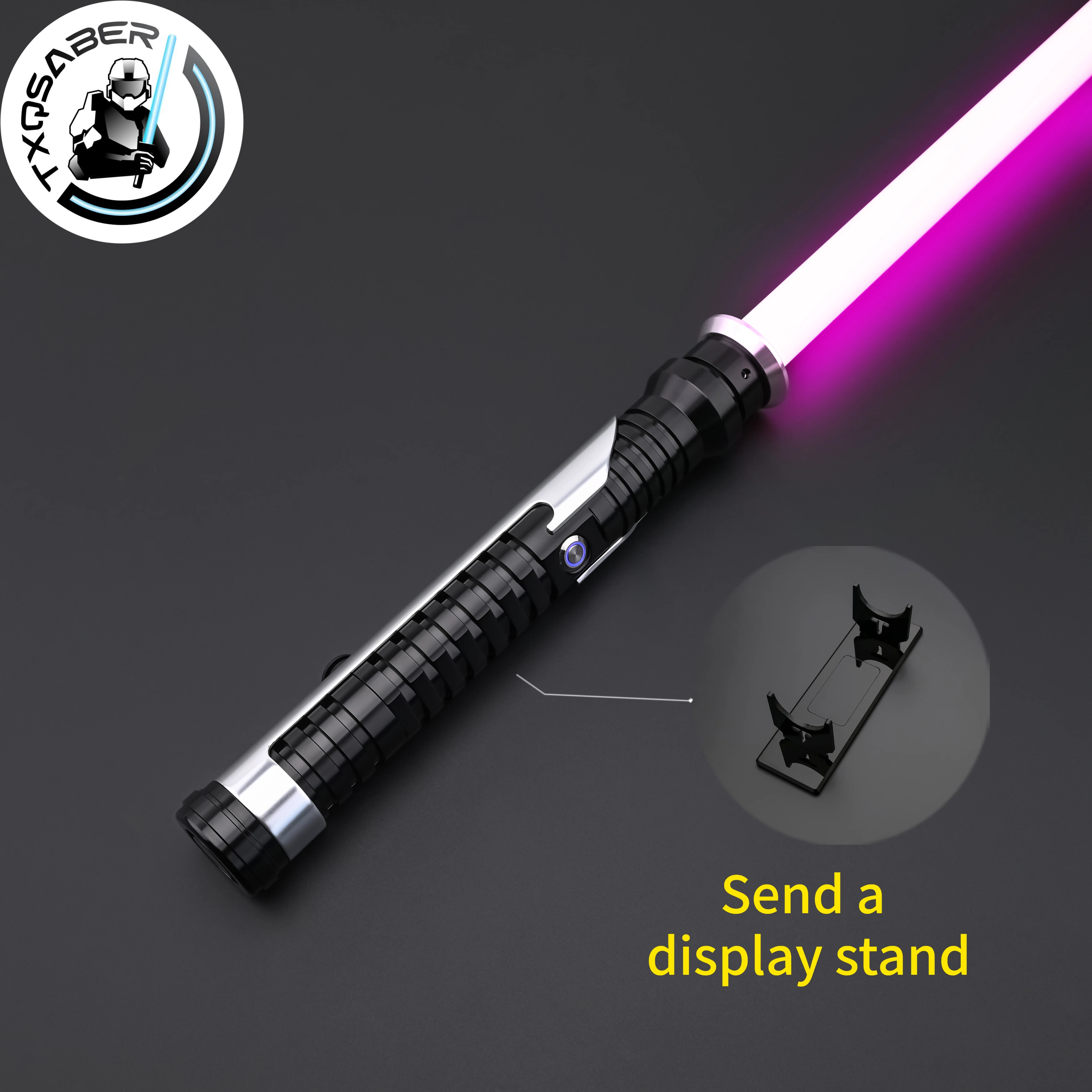 

TXQSABER Replica Qui-Gon Jinn Lightsaber Neo Pixel SRGB Light Sword Metal Hilt Jedi Light Sword Smooth Swing FOC Lightsword Toys