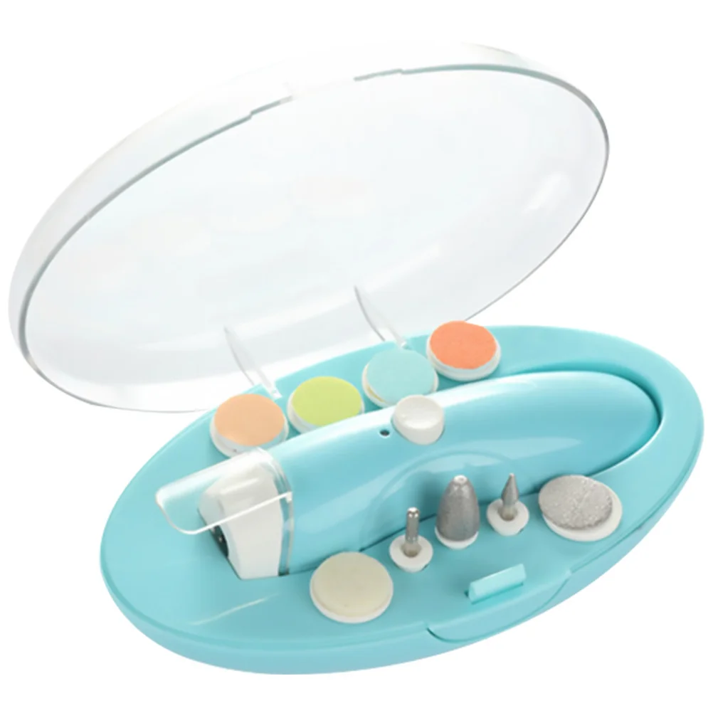 1 Satz elektrischer Nagelschneider für Babys, Kleinkinder, konstante Geschwindigkeit, leises Design, Maniküre-Werkzeug mit LED-Licht 9