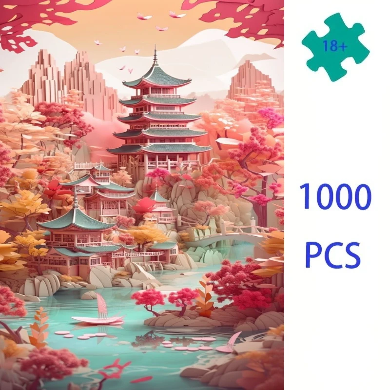 

Jigsaw Puzzle Landscape Style Temple Adults Puzzle Games Family Fun Floor Puzzles Educational Toys for Kids