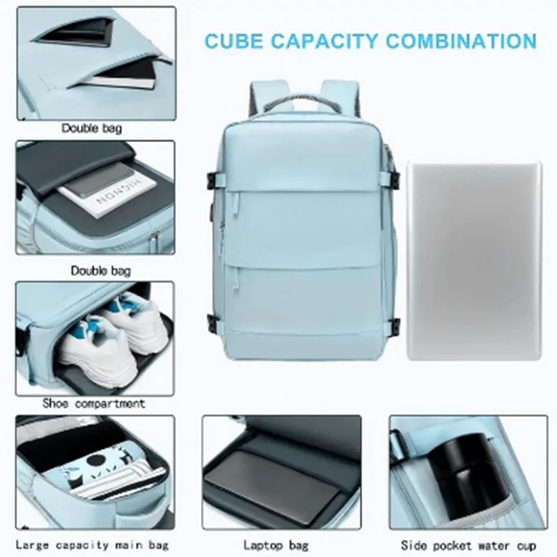 Ryanair حقيبة الظهر 40x20x25 المقصورة حقيبة حقيبة السفر للرجال النساء اليد الأمتعة الترفيه محمول على ظهره mochila الفقرة viaje كابينة #5