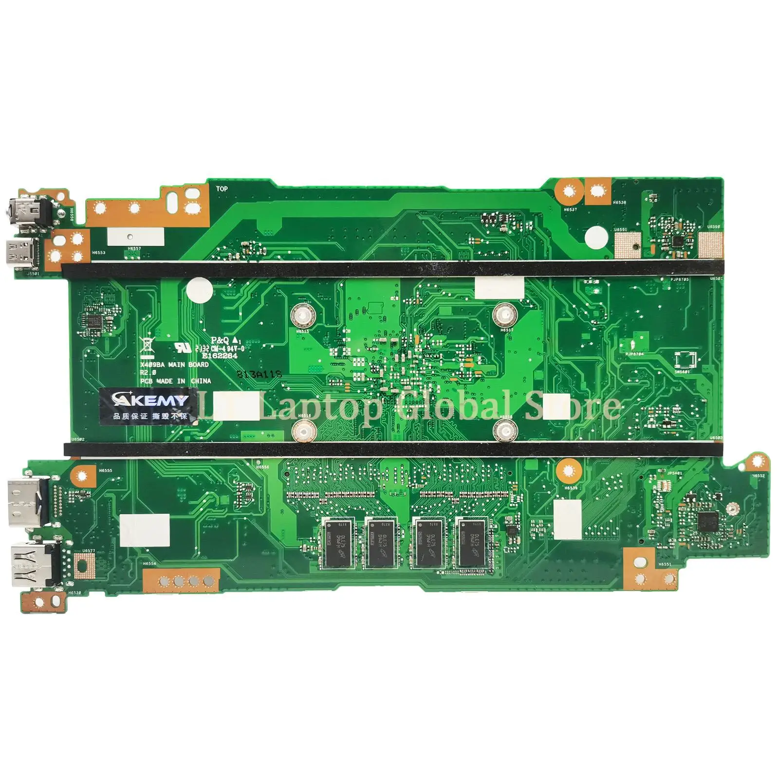 Lt laptop x409ba motherboard für asus vivobook x409ba m409ba x509ba mainboard mit A6-9225U A9-9425U cpu 4gb-ram 100% arbeiten