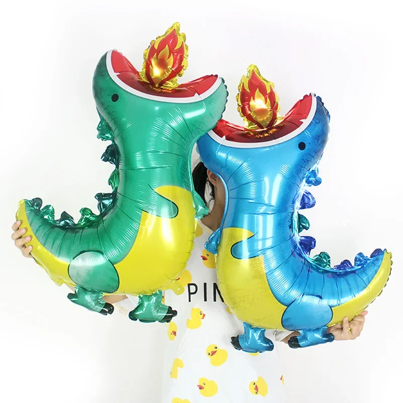 Fire-breathing dragon aluminum film balloon cartoon dinosaur Christmas birthday party decoration props kawaii children's toys