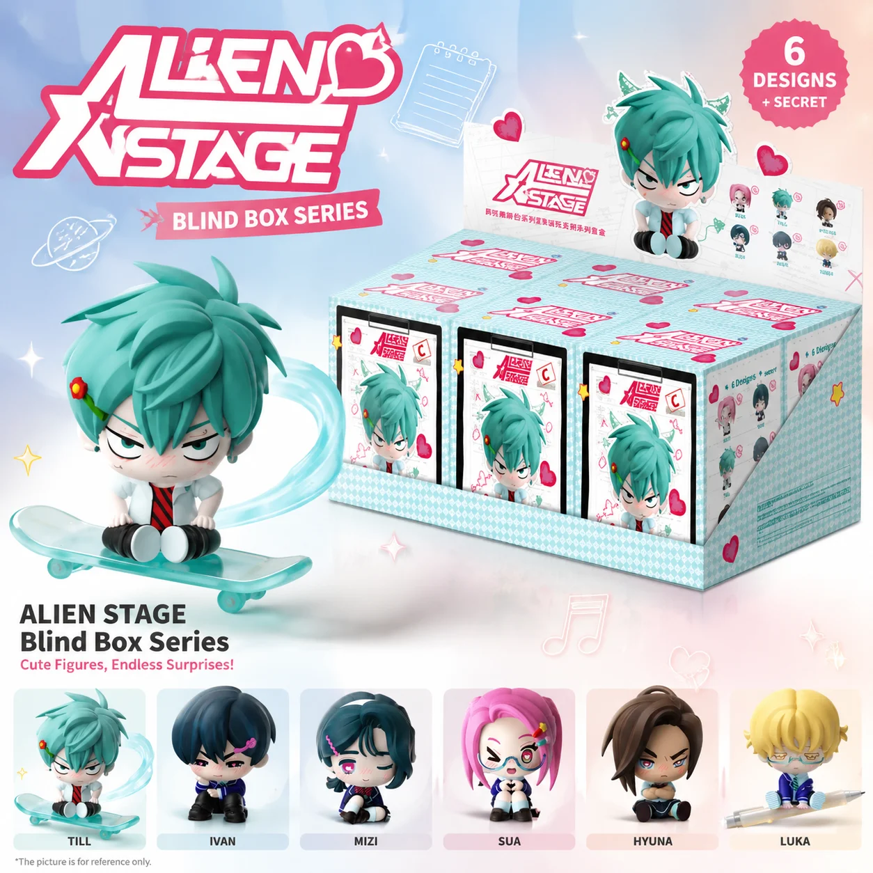 Neue Alien Stage Anakt Arts High School Serie Mystery Box Stern-Reiskorn-Anhänger Anime-Schlüsselanhänger Trendiges Sammlerstück Geschenk
