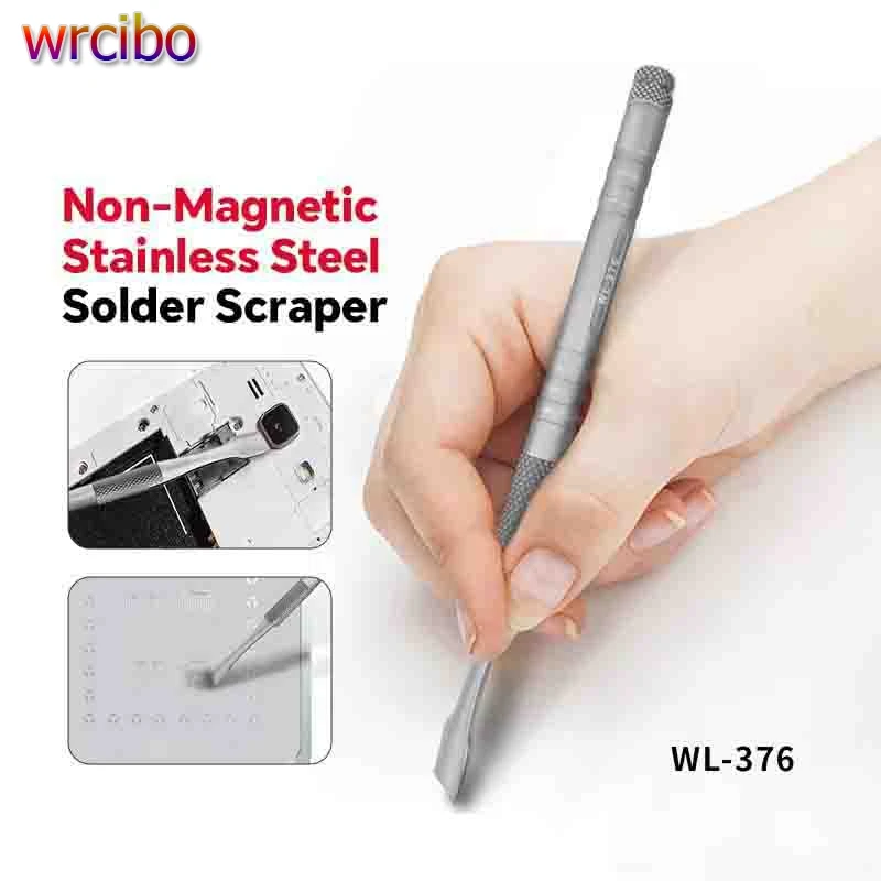 

WYLIE WL-376 Скребок из нержавеющей стали, многоцелевой тонкий нож для ремонта мобильного телефона, открывающийся экран, инструменты для ловли