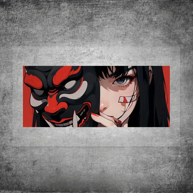 

1PC Japanese Mask Girl Sticker Multi Styles Waterproof Vinyl Decal For Car Decor JDM