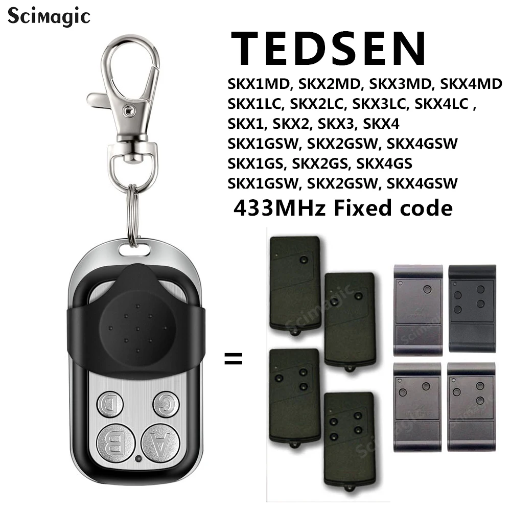 

TEDSEN Garage Remote Control Clone TEDSEN SKX1LC SKX2LC SKX3LC SKX4LC SKX1MD SKX2MD SKX3MD SKX4MD Gate Door Opener Replacement