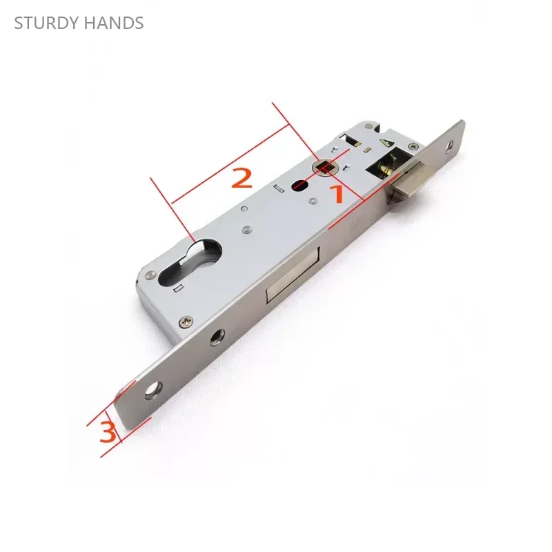 1 set of thickened stainless steel 85 * 35/30/25/20 series lock plastic steel aluminum alloy flat door lock body Excluding keys