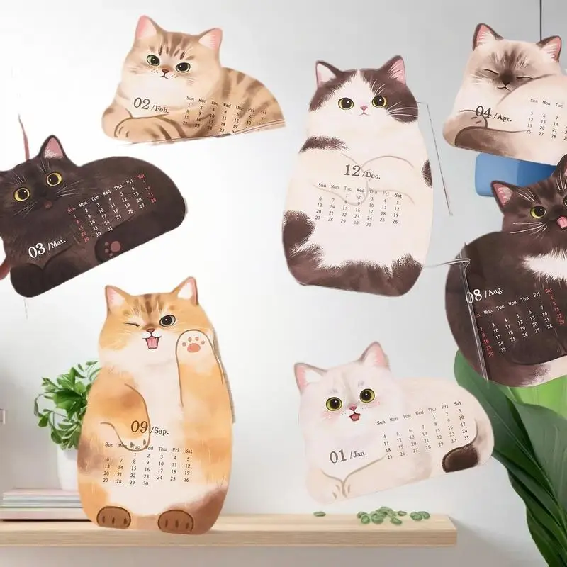 

New 2026 Cute Cat Dog Series Desk Calendar Table Planner Yearly Agenda Organizer Memo Notes For Home Office School Daily Schedul