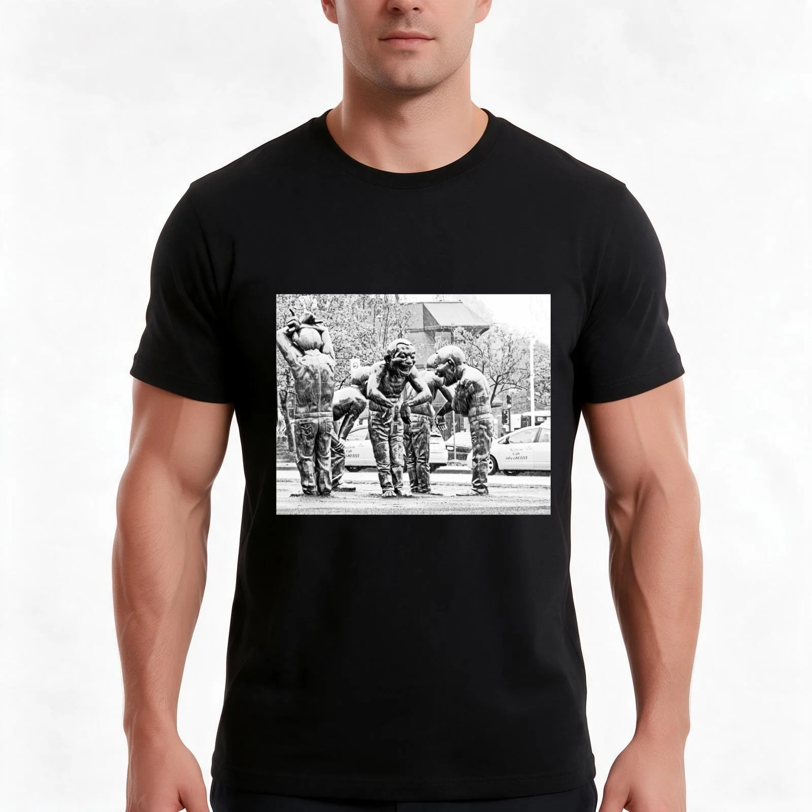 Laughter T-Shirt, Summer Casual Cotton Tee, Oversized Streetwear Tops, Vintage Graphic Print, Loose Fit Short Sleeve