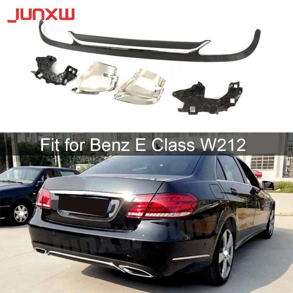 Диффузор для заднего бампера с насадками для выхлопных газов для Mercedes Benz E Class W212, стандартная модель 2013-2016, диффузор заднего бампера Диффузор для заднего бампера с насадками для выхлопных газов для Mercedes Benz E Class W212, стандартная модель 2013-2016, диффузор заднего бампера
