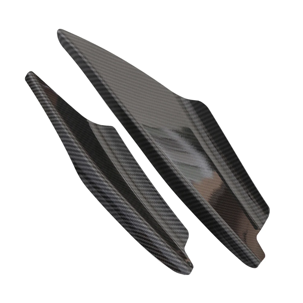 

4PCS Front Lip Splitter Spoiler Durable ABS Material Easy Installation Car Bumper Cover Wind Knife Sports Style