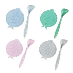 Silicone Pet Can Lid with Spoon Cat Can Cover Fresh-keeping for Dog Wet Food Storage Topper for 3/5 /5.1/5.5/13/13.2 Oz Cans