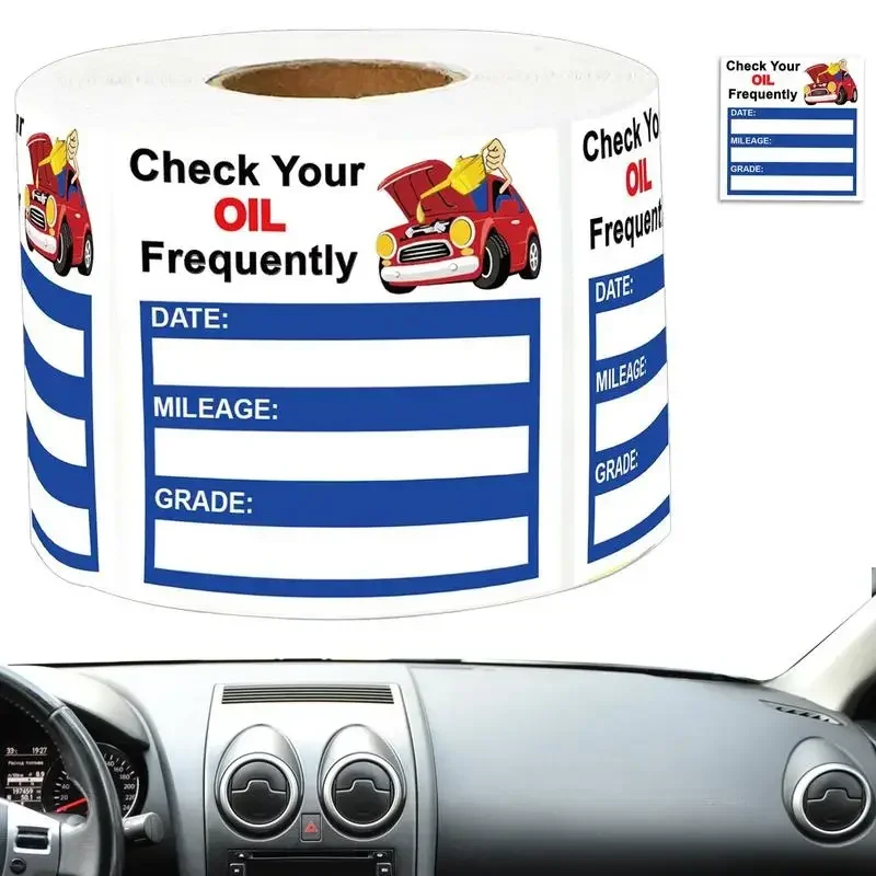 150 Sheets Oil Change Window Stickers Car Decals Remind Oil Change Writable Sticker Easy-Peel Window Decoration Sticker