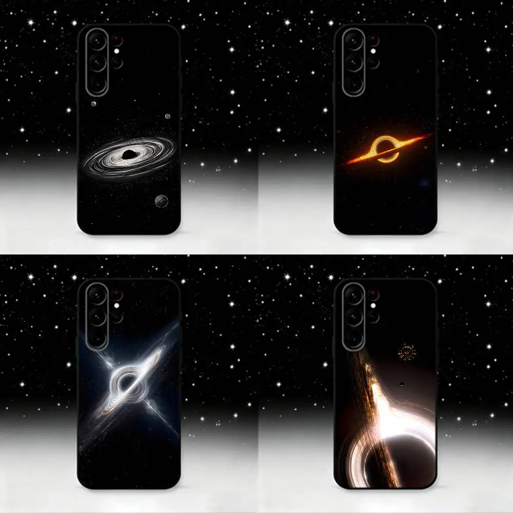 

Black Hole Universe Phone Case For Samsung S25,S24 Ultra,S20,S30 plus,S22 plus,S23,S30 Ultra 5G Silicone Black Shell